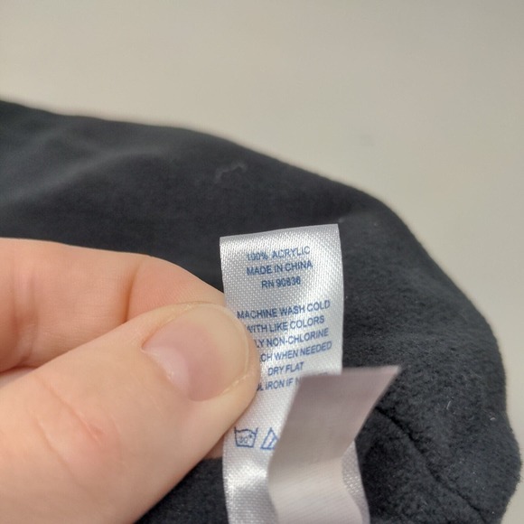 Port Authority Men's Knit Beanie Hat Cap Blue Gray Striped Acrylic Embroidered - Picture 12 of 12